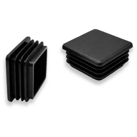 Ajile - Embout Carré Extra-plat de Finition NOIR 30 x 30 mm EXT.