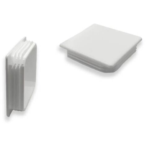 Ajile - Embout Carré Extra-plat de Finition BLANC 60 x 60 mm EXT.