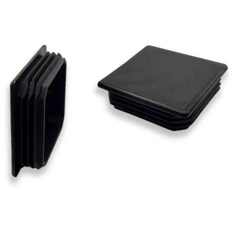 Ajile - Embout Carré Extra-plat de Finition NOIR 50 x 50 mm EXT.