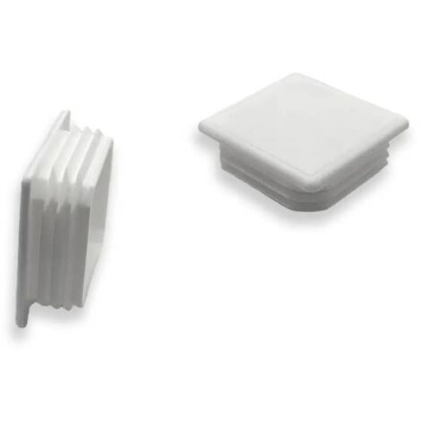 Ajile - Embout Carré Extra-plat de Finition BLANC 40 x 40 mm EXT.