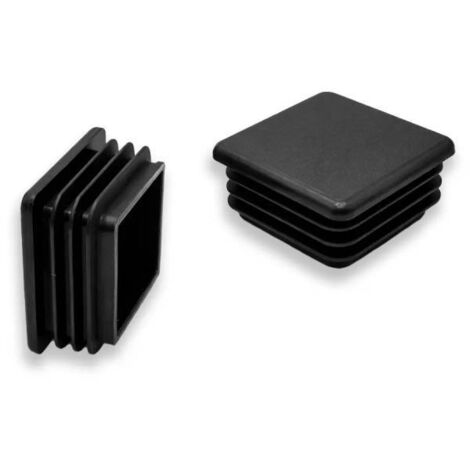 Ajile - Embout Carré Extra-plat de Finition NOIR 35 x 35 mm EXT.