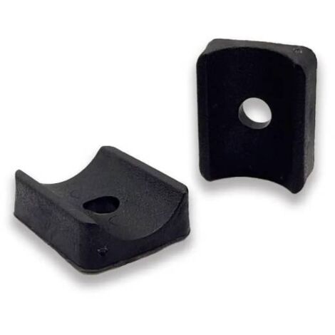 Ajile - Embase en PELD NOIR pour fixation de tube de diam. 25 mm (1/3)
