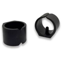Ajile - Embout à bride NOIR pour Tube rond de diam. 30 mm
