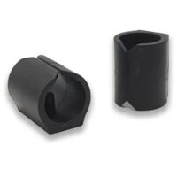 Ajile - Embout à bride NOIR pour Tube rond de diam. 16 mm