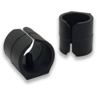 Ajile - Embout à bride NOIR pour Tube rond de diam. 22 mm