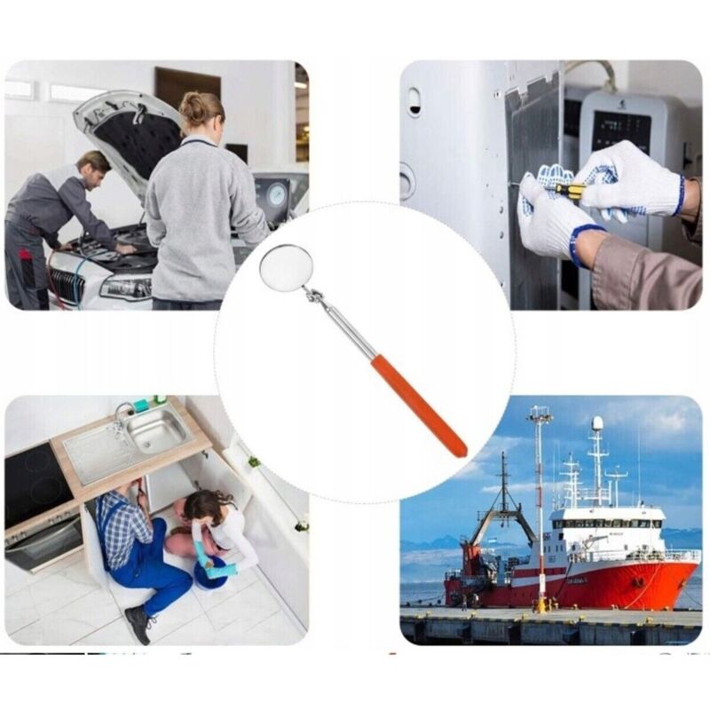 Specchio Telescopico Per Auto Con Luce - Ispezione Meccanica E Controllo Sottoveicolo - Foto 2