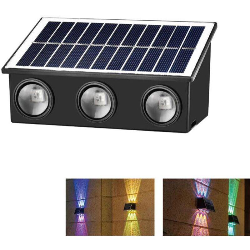 YiLaie Applique Solare Da Esterno IP66 – 3 Modalità 3000K/4500K/6500K – Confezione Da 2 – Impermeabile Per Giardino E Terrazza - 3