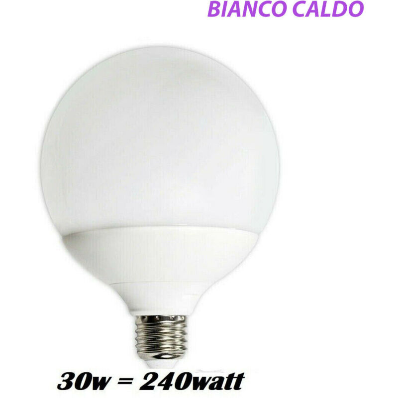 LAMPADINA LED 2835 E27 BULB SPIRALE G150 GLOBO 30W=240W LUCE CASA 2700K CALDA