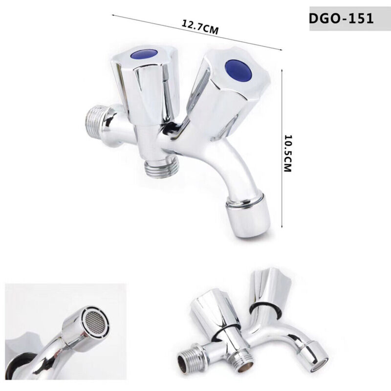DRIWEI Grifo De Pared Cromado Para Baño O Cocina – Caño Largo 17cm (Rosca 1/2) – DGO-152