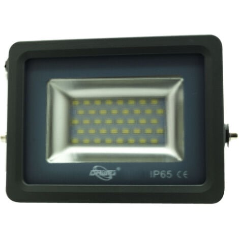 FARO LED SMD SLIM FARETTO ESTERNO IP65 LUCE 6000K BIANCO FREDDO GRIGIO 20W