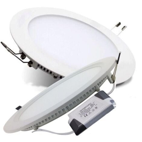 FARO FARETTO PANNELLO LED ULTRA SLIM 6W INCASSO MOLLA ROTONDO TONDO LUCE CALDA