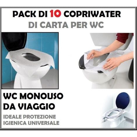 10 COPRIWATER WC DI CARTA MONOUSO COPRI WATER PROTEZIONE IGIENICI