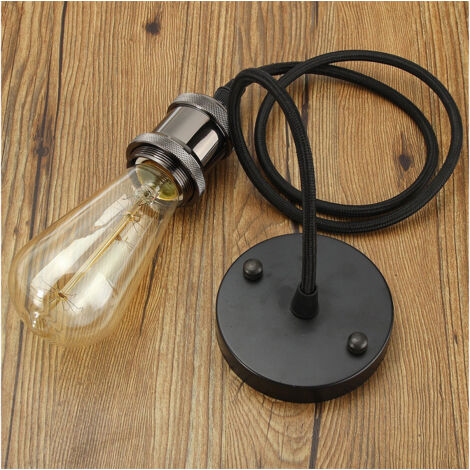 Portalampada E27 Stile Retrò In Alluminio - Attacco A Sospensione Per Lampadina, Colore Bronzo Verde, Accessorio Per Plafoniere E Lampade Industriali - 5