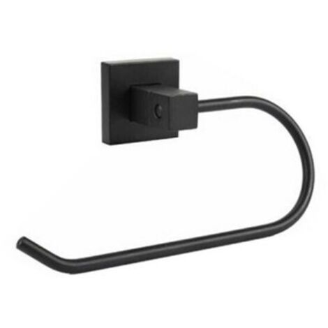 PORTA ROTOLO CARTA IGIENICA WC TOILETTE SUPPORTO BAGNO NERO CASA 02100 (1/2)
