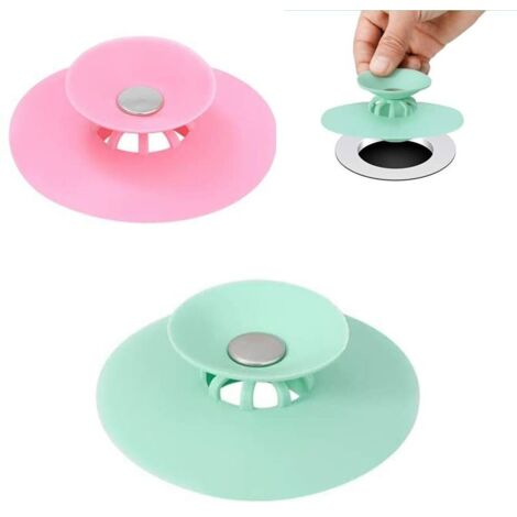 2 Pezzi Filtro Per Scarico Doccia In Acciaio Inox E Silicone – Trappola Per Capelli Antiruggine, 12x12 Cm - 3