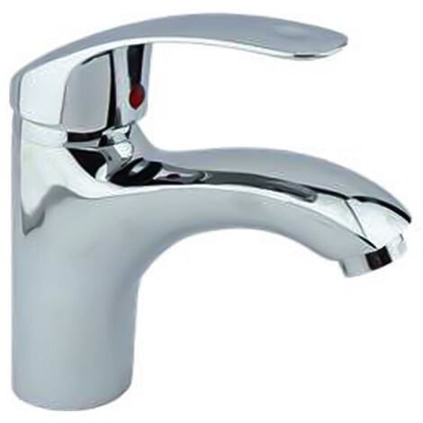 Rubinetto Bagno Cromato Miscelatore Lavabo Grigio Silver Becco Rigido jh-8061