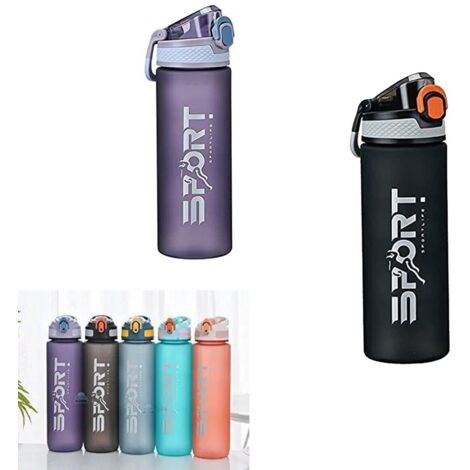 BORRACCIA SPORTIVA TRASPARENTE BOTTIGLIA PORTATILE 500ML SPORT FITNESS (1/4)