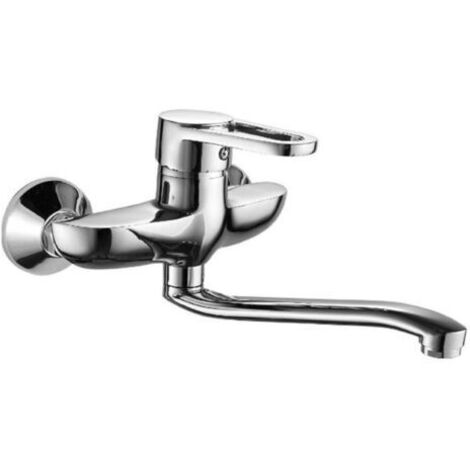 Rubinetto Miscelatore Per Vasca Da Bagno - Grigio Silver, Lega Metallica, 12x18x16cm - Foto 7