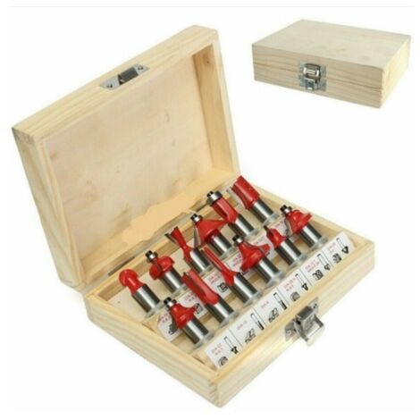 SET 12 FRESE FRESA PER LEGNO PER SCANALARE RIFILARE SANALATURE FRESATRICE 8 mm (1/2)