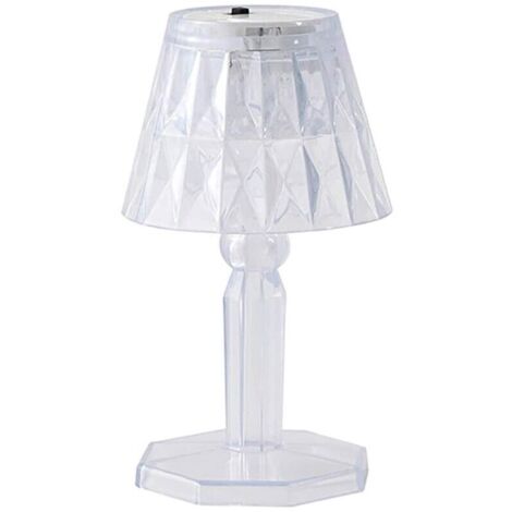 MINI LAMPADA TAVOLO COMODINO DIAMANTATA EFFETTO CRISTALLO LUCE CALDA DECORATIVA