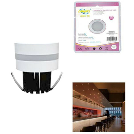 Faretto LED MR11 Da Incasso 3W 12V G4 – 3000K/6000K, Ottone Da 4cm, Per Camper, Barca, Cappa, Mensole E Cartongesso (Luce Calda/Fredda A Scelta)
