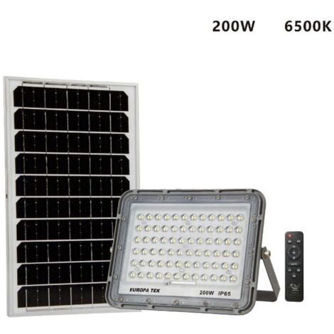 FARO LED FARETTO PANNELLO SOLARE CREPUSCOLARE TELECOMANDO 200W ET-31142 S12D (1/2)