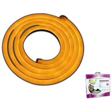 Kit Striscia LED Auto 60cm Bicolor - Freccia Dinamica Arancione E Luce Diurna Bianca, Stile Neon