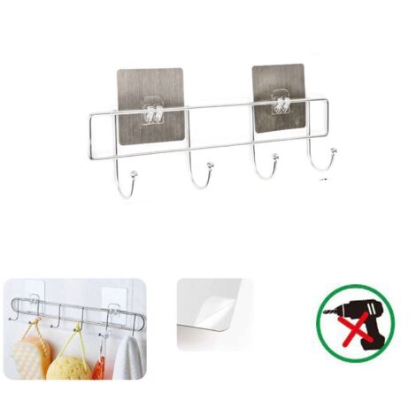Porte-serviettes Design Bagno Caprotti Ermanno - 4 Barres Pivotantes - Chromé