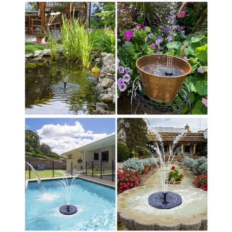 Pompa Per Fontana Solare Con Batteria Pompa Per Stagno Solare Con Batteria - Fontana Ecosostenibile Per Giardino (Fino A 500L/h) Pompa Stagno Solare Batteria - Foto 10