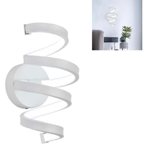 GOECO Lampada Da Parete Interno, Moderno Applique Da Parete A Spirale 18w 6000k Led Bianco Freddo Lampada A Muro In Acrilico Per Comodino Sfondo Tv Soggiorno Studio 51572416