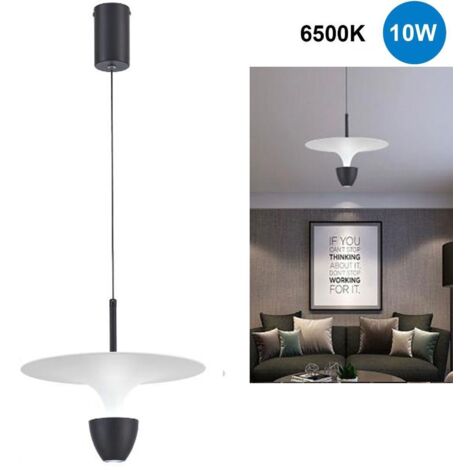 LAMPADARIO INDUSTRIALE SOSPENSIONE MODERNO SOFFITTO LUCE LED FREDDA 6500K NERO (1/2)