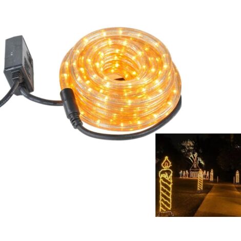 TUBO LUMINOSO LED LUCI DI NATALE IMPERMEABILE ESTERNO BIANCO CALDO 10 METRI (1/2)