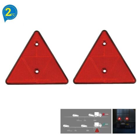 4 Riflettori Rossi Rotondi 75 Mm Autoadesivi Per Rimorchi E Roulotte – Omologati E20