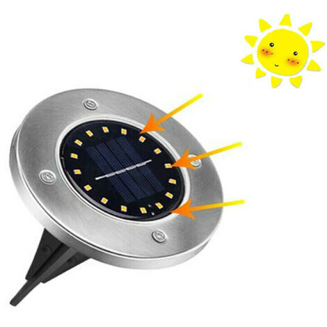 FARETTO 16 LED SMD SOLARE SEGNAPASSO CALPESTABILE ESTERNO GIARDINO TE-B0423