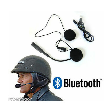 HEADSET MICROFONO AURICOLARE BLUETOOTH IMPERMEABILE PER CASCO MOTO SCOOTER  MP3