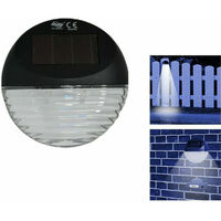 FARETTO 2 LED SOLARE SEGNAPASSO DA PARETE ESTERNO LUCE BIANCO FREDDO  TE-B0430