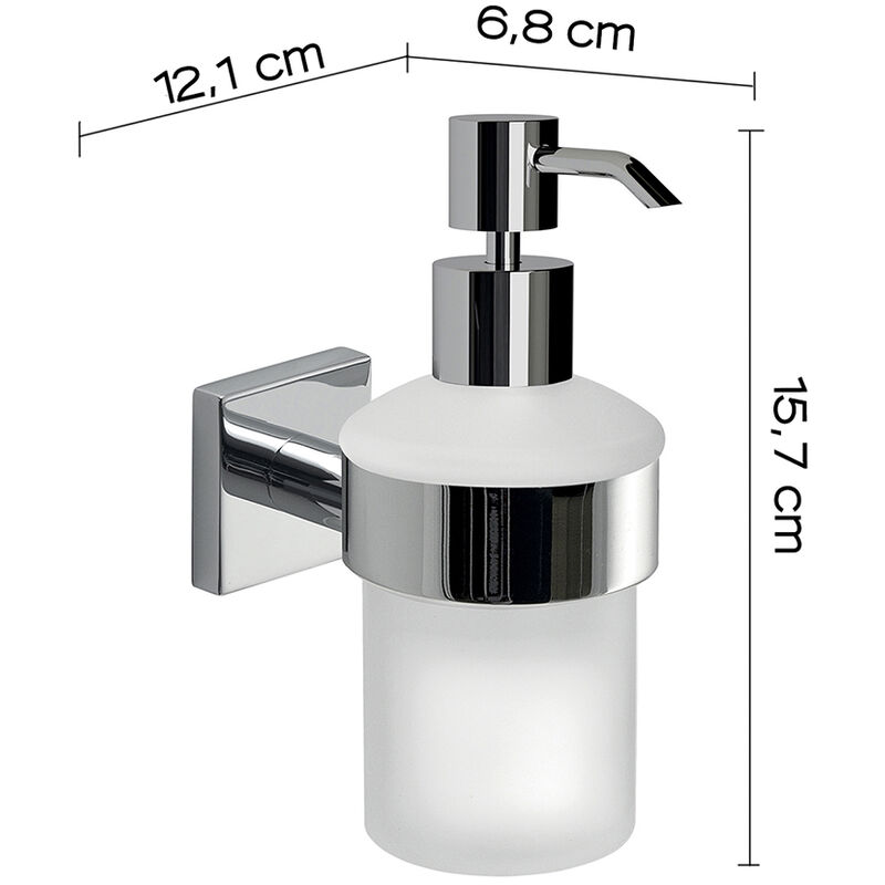 Set portaspazzolini e dosasapone da muro Gedy linea Fuji cromato