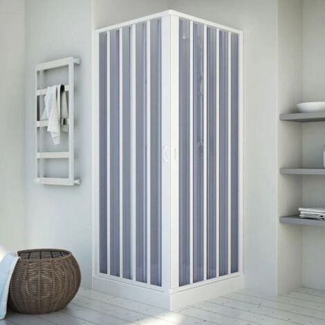 Box doccia Luna 70x70 cm pvc apertura a soffietto angolare