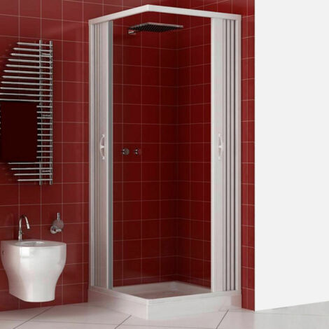 Box Doccia A Soffietto Loto 90x90 Cm - Made In Italy In PVC