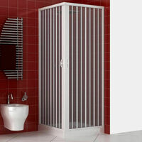 Box doccia Luna 80x80 cm pvc apertura a soffietto angolare