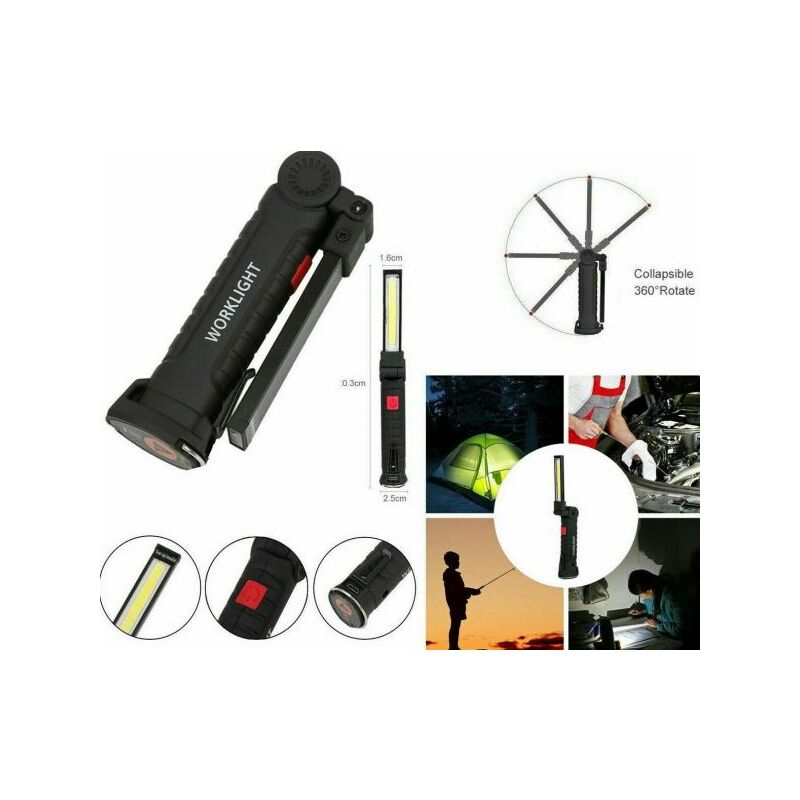 EBILUN Mini torcia a LED Penna ricaricabile magnetica con
