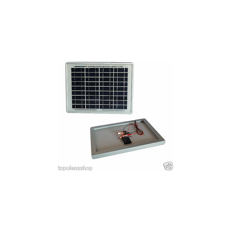 KIT FOTOVOLTAICO PANNELLO SOLARE SILICIO 30W BATTERIA 12V 20AMP REGOLATORE 30A - Foto 3