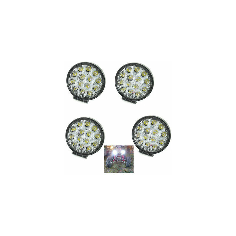 4X 42W LED LUCE FARO LAMPADA DA LAVORO FARETTO AUTO Barca Camion Klw Suv 12v 24v - Foto 3