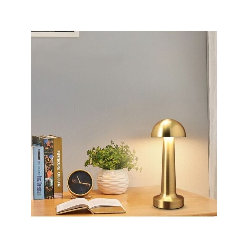 Lampada da tavolo a LED ricaricabile dimmerabile in vetro senza fili con funzione touch 3W