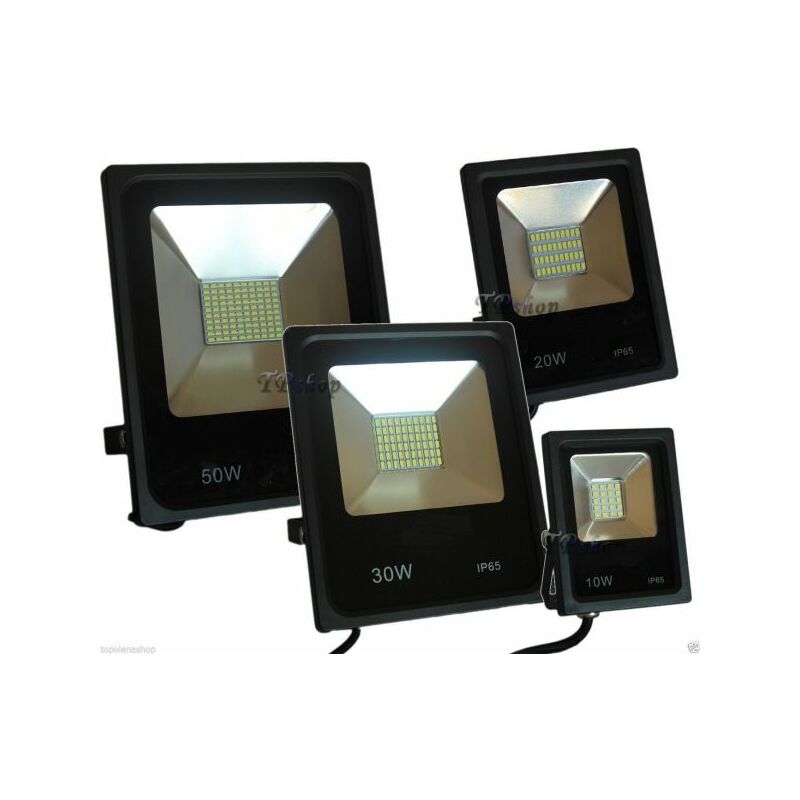 Faro LED Slim IP66 10W 20W 30W 50W 80W 100W Bianca Alta Luminosit&agrave; Per Esterno/ Interno