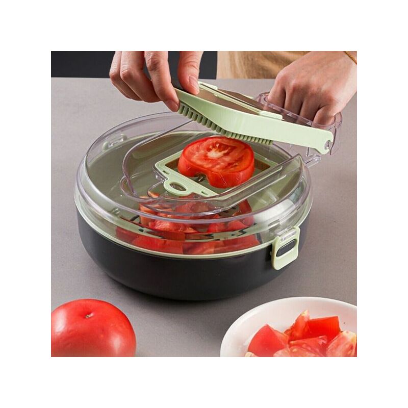 Küchenprofi Affettaverdure 900451000 - Affettatrice A Lama V Per Verdure E Frutta, Argento, Ø20 Cm, Lavabile In Lavastoviglie