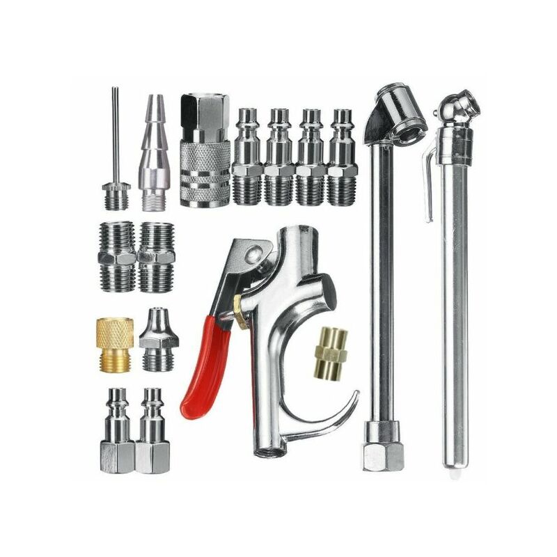 Höfftech Set 5 Pezzi Raccordi Rapidi Per Aria Compressa – Filetto 1/4'' IG AG