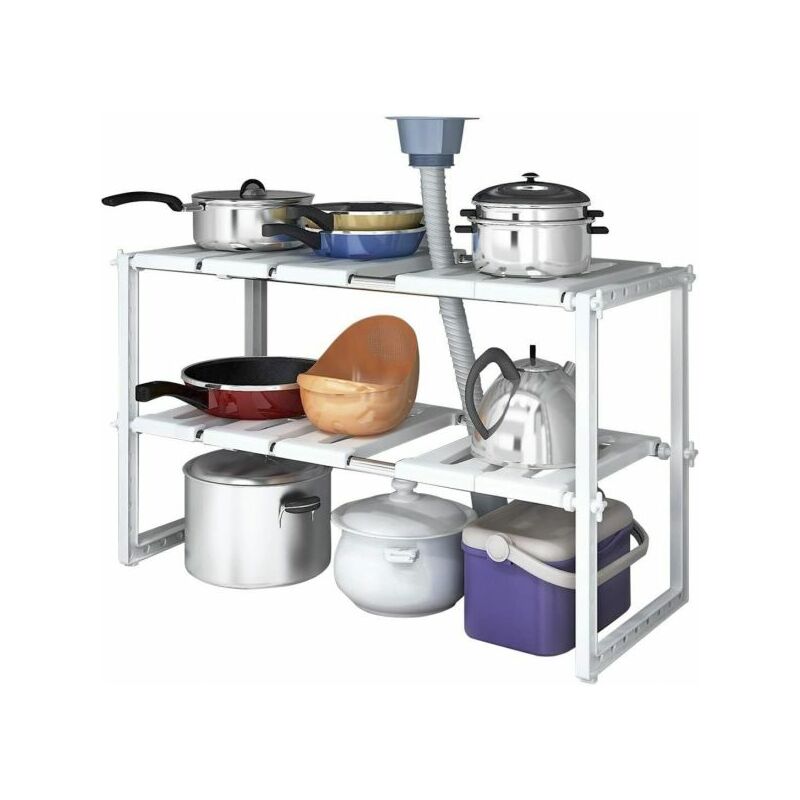 Scaffale A Scaletta In Metallo SogesHome - 4 Ripiani Regolabili, 30x36x147 Cm, Per Casa, Bagno, Cucina