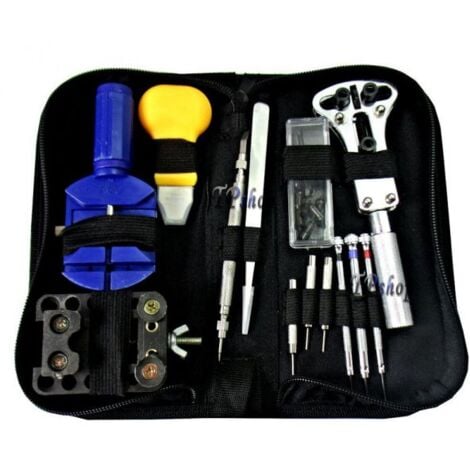 BORSELLO KIT RIPARAZIONE OROLOGI CON ASTUCCIO Apricasse Per Orologiaio Custodia - Foto 8