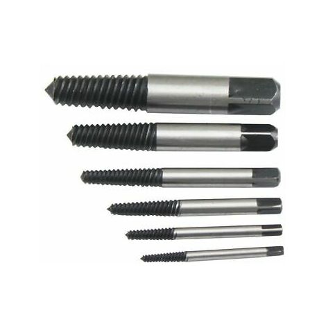 SET 6 ESTRATTORI PER VITI BULLONI ROVINATE SPEZZATE PRIGIONIERI VITI SPEZZATI
